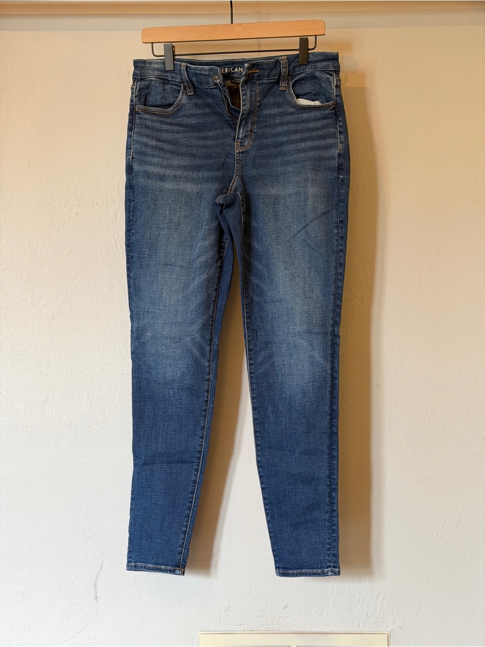 American Eagle Outfitters Dark Blue Skinny Jeans for Women